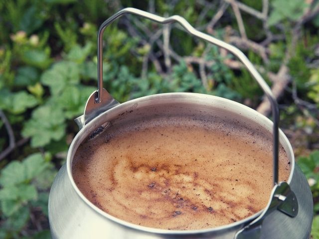 coffee in a pot