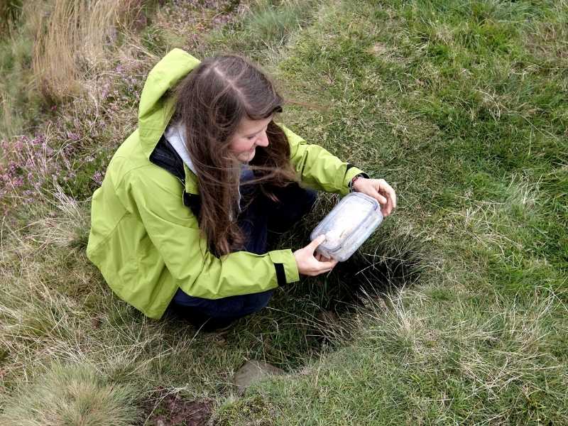 woman geocaching